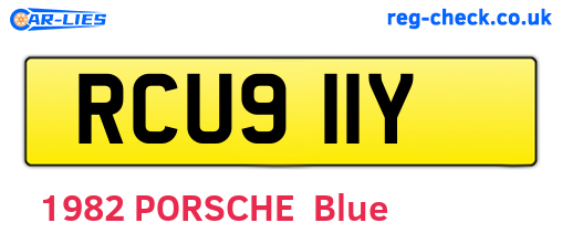 RCU911Y are the vehicle registration plates.