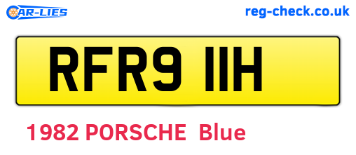 RFR911H are the vehicle registration plates.