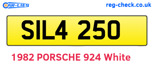 SIL4250 are the vehicle registration plates.