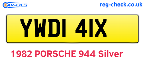 YWD141X are the vehicle registration plates.