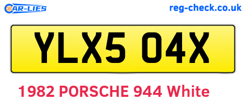 YLX504X are the vehicle registration plates.