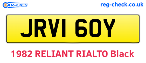 JRV160Y are the vehicle registration plates.