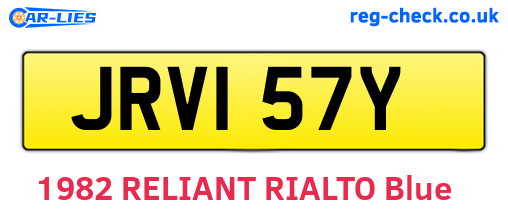 JRV157Y are the vehicle registration plates.