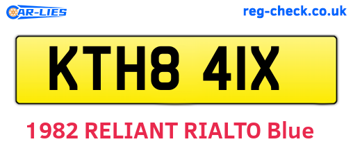 KTH841X are the vehicle registration plates.