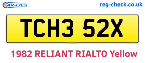 TCH352X are the vehicle registration plates.