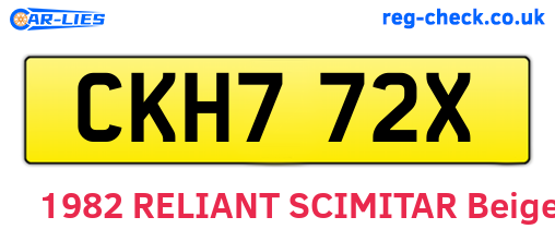 CKH772X are the vehicle registration plates.