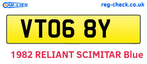 VTO68Y are the vehicle registration plates.