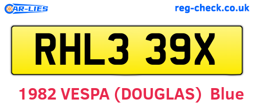 RHL339X are the vehicle registration plates.
