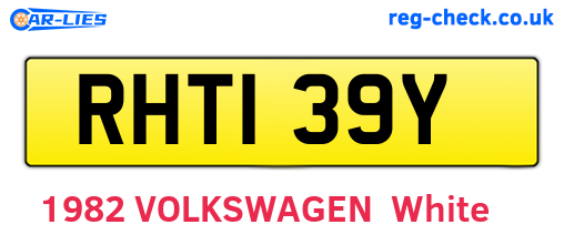 RHT139Y are the vehicle registration plates.