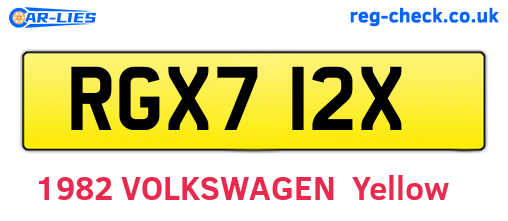 RGX712X are the vehicle registration plates.