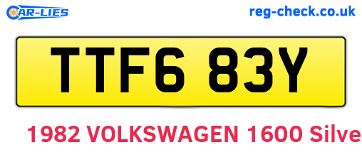 TTF683Y are the vehicle registration plates.