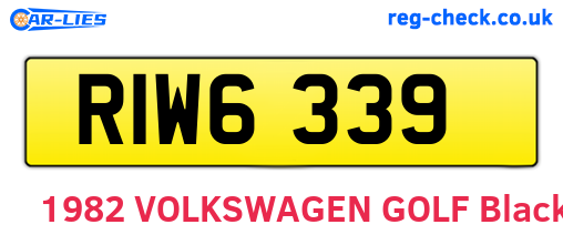 RIW6339 are the vehicle registration plates.