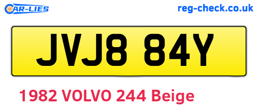 JVJ884Y are the vehicle registration plates.