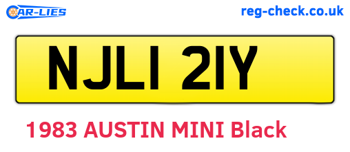 NJL121Y are the vehicle registration plates.