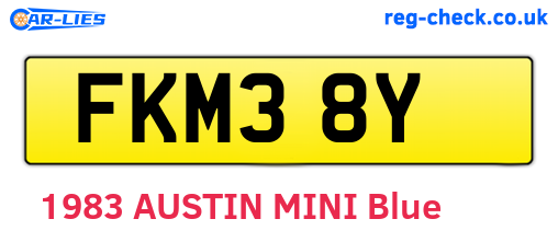 FKM38Y are the vehicle registration plates.