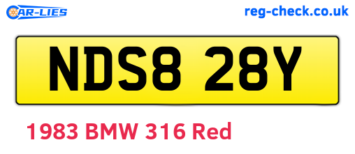NDS828Y are the vehicle registration plates.