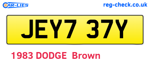 JEY737Y are the vehicle registration plates.