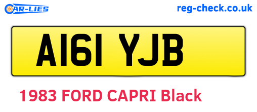 A161YJB are the vehicle registration plates.