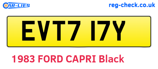 EVT717Y are the vehicle registration plates.