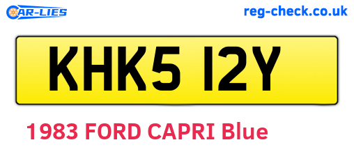 KHK512Y are the vehicle registration plates.