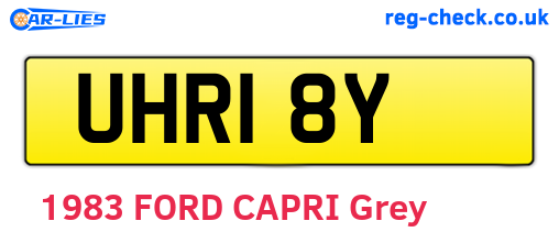 UHR18Y are the vehicle registration plates.