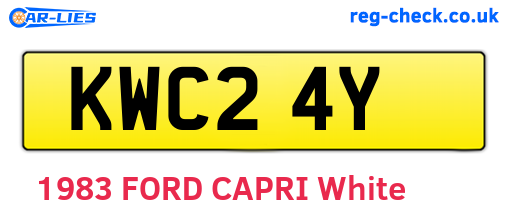KWC24Y are the vehicle registration plates.