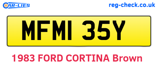 MFM135Y are the vehicle registration plates.