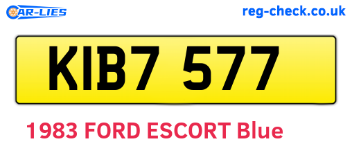 KIB7577 are the vehicle registration plates.