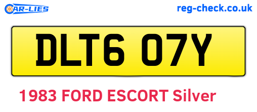 DLT607Y are the vehicle registration plates.