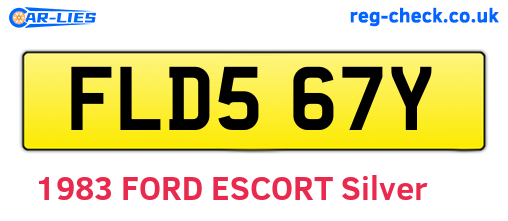 FLD567Y are the vehicle registration plates.