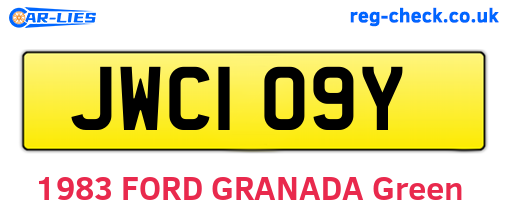 JWC109Y are the vehicle registration plates.