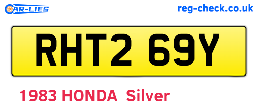 RHT269Y are the vehicle registration plates.