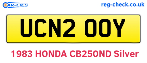 UCN200Y are the vehicle registration plates.