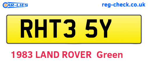 RHT35Y are the vehicle registration plates.