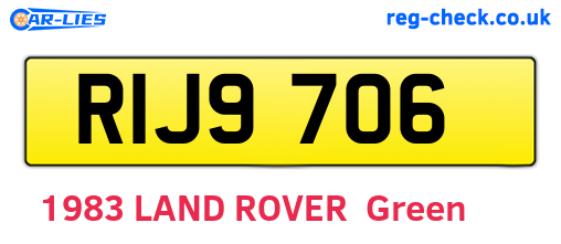 RIJ9706 are the vehicle registration plates.