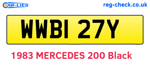 WWB127Y are the vehicle registration plates.
