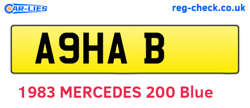 A9HAB are the vehicle registration plates.