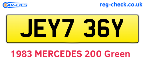 JEY736Y are the vehicle registration plates.