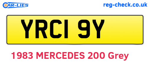 YRC19Y are the vehicle registration plates.