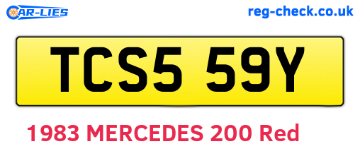 TCS559Y are the vehicle registration plates.