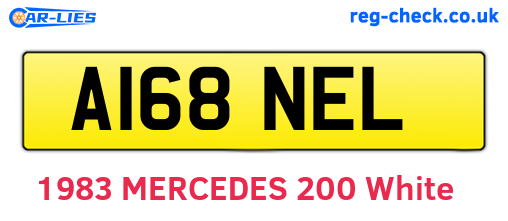 A168NEL are the vehicle registration plates.