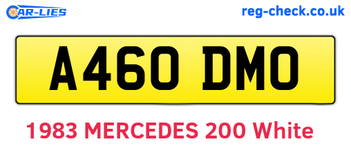 A460DMO are the vehicle registration plates.