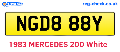 NGD888Y are the vehicle registration plates.