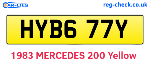 HYB677Y are the vehicle registration plates.