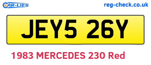 JEY526Y are the vehicle registration plates.