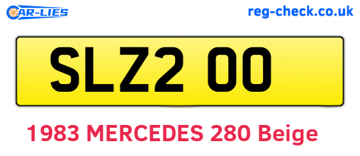 SLZ200 are the vehicle registration plates.