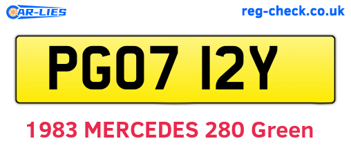 PGO712Y are the vehicle registration plates.