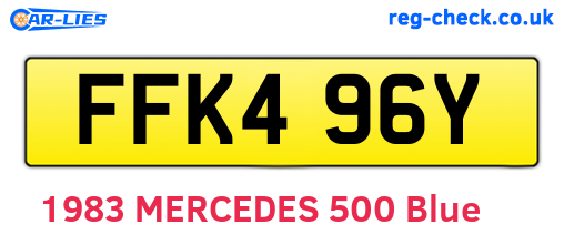 FFK496Y are the vehicle registration plates.