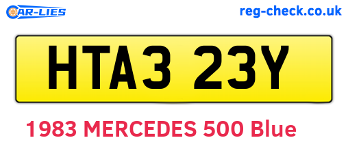HTA323Y are the vehicle registration plates.