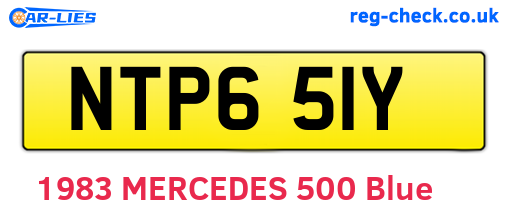 NTP651Y are the vehicle registration plates.